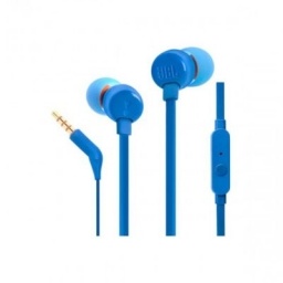 JBL T110 - AURICULARES INTERNOS CON MICRO - EN OREJA - CABLEADO AZUL