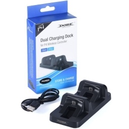 BASE DOCK CARGADOR DOBLE CONTROL JOYSTICK PLAYSTATION 4 PS4