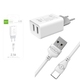 ADAPTADOR GOLF 2 PUERTO USB SMART CHARGER GF-U206