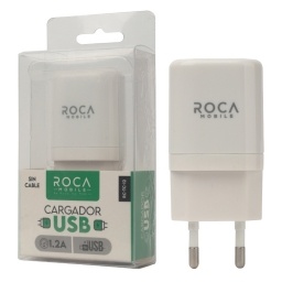 CARGADOR ROCA 1.2A 1 USB SIN CABLE