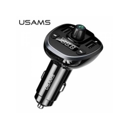 CARGADOR AUTO C/ TRANSMISOR FM USB/3,4A NEGRO USAMS C115