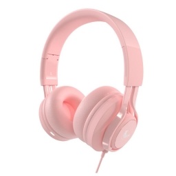 XTECH CUTIE KIDS WRD HEADPHONE W MIC VOL LIMIT PINK XTC-355