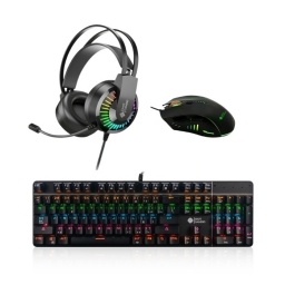 COMBO SHOT GAMING TECLADO MECANICO 900 + MOUSE SHOT-M799 + AURICULAR SHOT-GT68