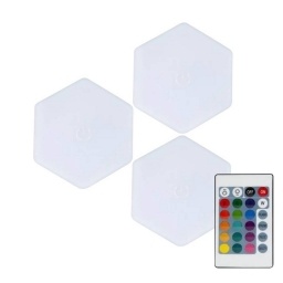 SET MODULOS LED HEXAGONALES RGB YH359-3+1