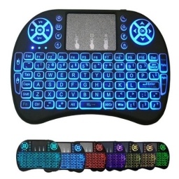 TECLADO MINI/CONTROL PARA TV BOX 18 PRO BK BACKLIT RGB