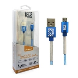 Cable de Datos ROCA TWIST USB A a microUSB 200cm 2A Azul