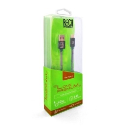 Cable de Datos ROCA TWIST USB A a Tipo C 200cm 2A Verde