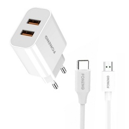 CARGADOR MICRO EU45 2.4A 2 USB FONENG