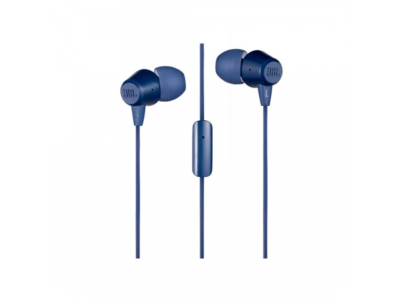 JBL - C50HI - EARPHONES - WIRED - BLUE