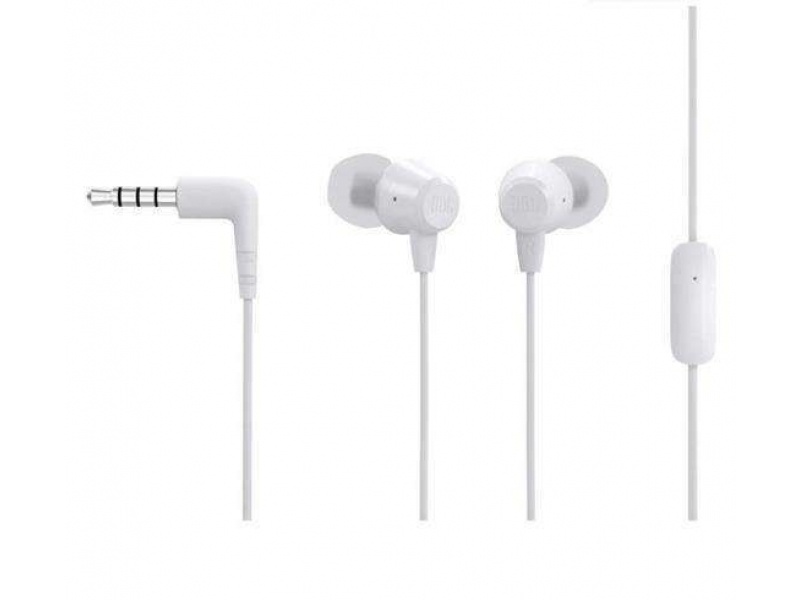 JBL HEADPHONES C50HI IN-EAR WIRED WHITE