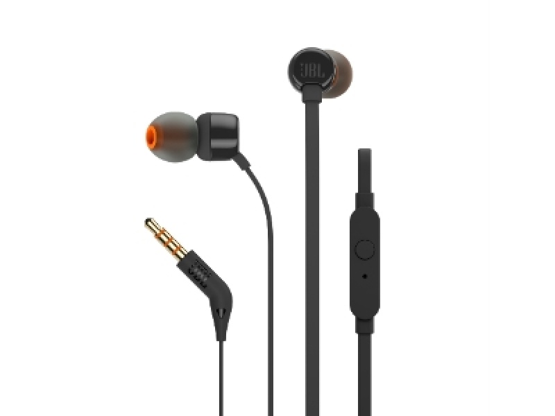 JBL T110 - AURICULARES INTERNOS CON MICRO - EN OREJA - CABLEADO BLACK