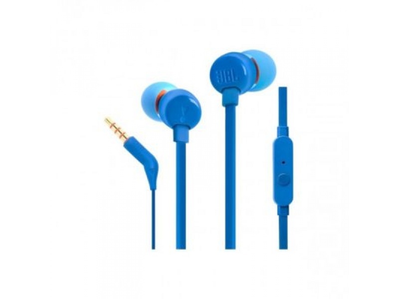 JBL T110 - AURICULARES INTERNOS CON MICRO - EN OREJA - CABLEADO AZUL