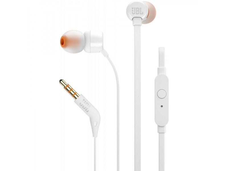 JBL T110 - AURICULARES INTERNOS CON MICRO - EN OREJA - CABLEADO BLANCO