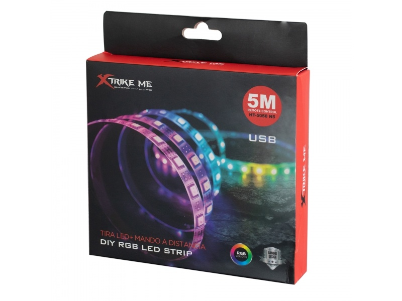 ROLLO LED 5050 RGB 5M C/CONTROL / USB XTRIKE