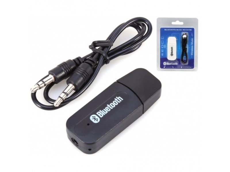 ADAPTADOR RECEPTOR BLUETOOTH PARA RADIO AUT CON CABLE 3.5 TIPO PENDRIVE