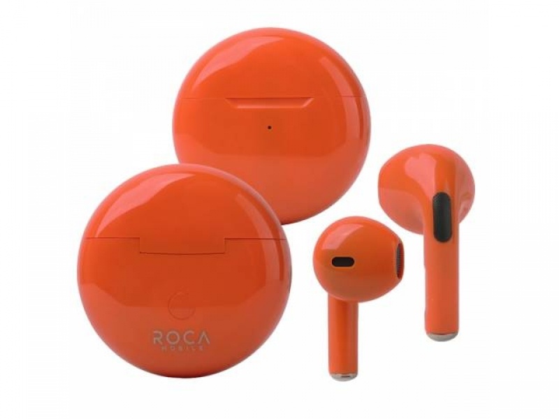 AURICULAR BLUETOOT TWS ROCA R6P ANARANJADO