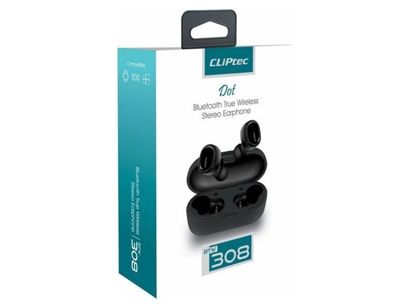 AURICULAR CLIPTEC 308 WIRELESS CCAJA CARGA RED