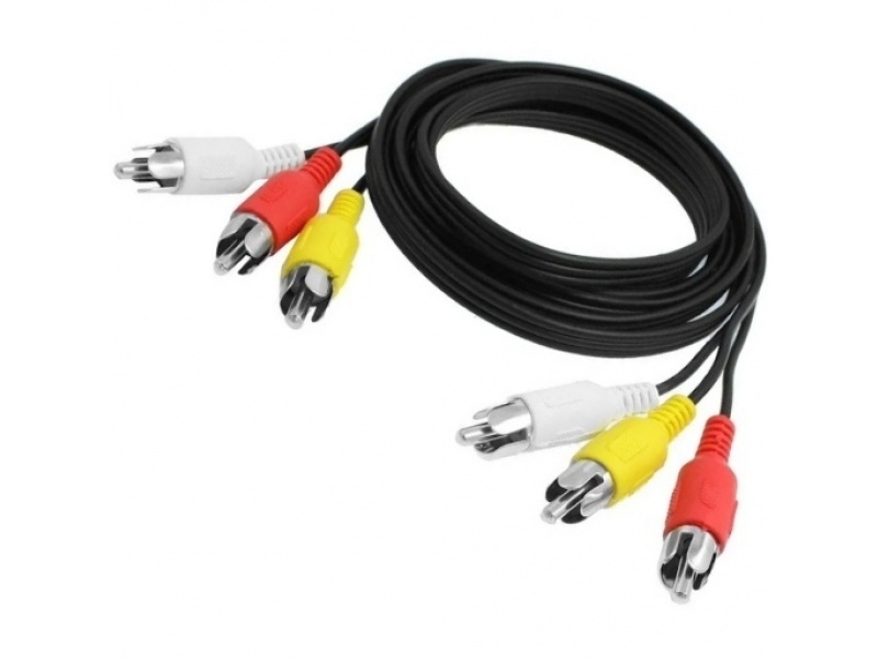 CABLE 3 RCA MACHO A 3 RCA MACHO AUDIO Y VIDEO 1.5 METROS