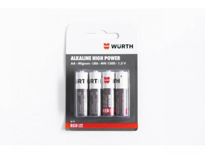 PILAS ALCALINAS AA WURTH REDLINE LR6 XUNIDAD