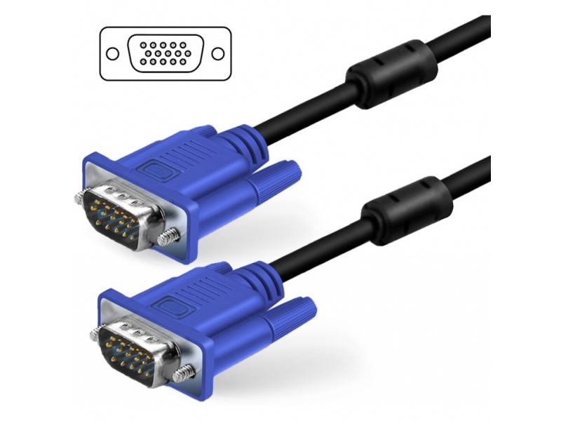 CABLE VGA MACHO - MACHO CON FILTROS DE 3 METROS