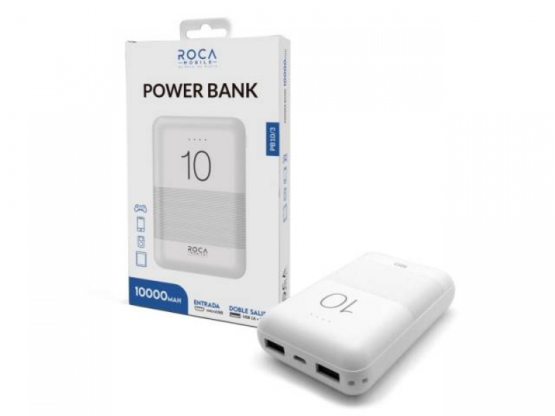 POWER BANK ROCA PB103 10000MAH 2 USB