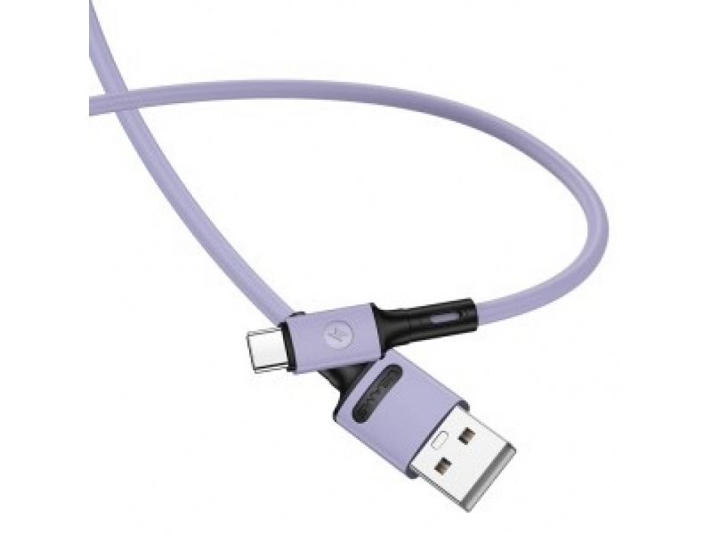 SJ436 CABLE DE DATOS U52 TIPO C 1M  VIOLETA DATOS Y CARGA USAMS