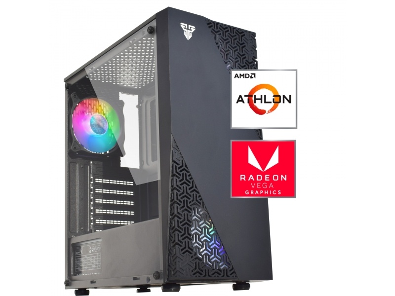 PC GAMER AMD ATHLON 3000G AM4 RADEON VEGA 3 8GB 240GB FANTECH NEGRO