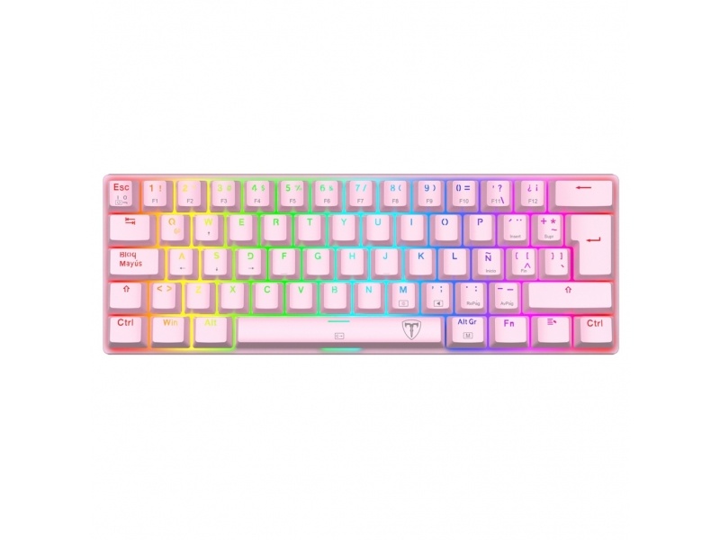 TECLADO MECANICO 60% T-DAGGER ARENA T-TGK321W BLANCO