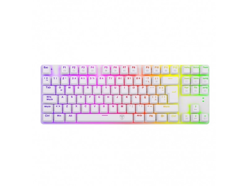 TECLADO MECANICO TKL T- DAGGER T-TGH315 BORA RGB BLANCO SWITCH R ESP