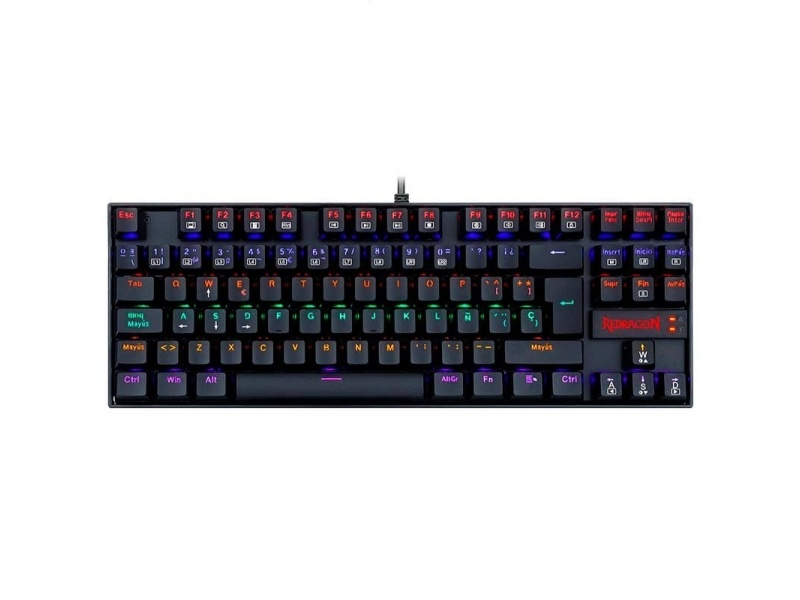 TECLADO TKL GAMER REDRAGON KUMARA MECANICO RGB NEGRO