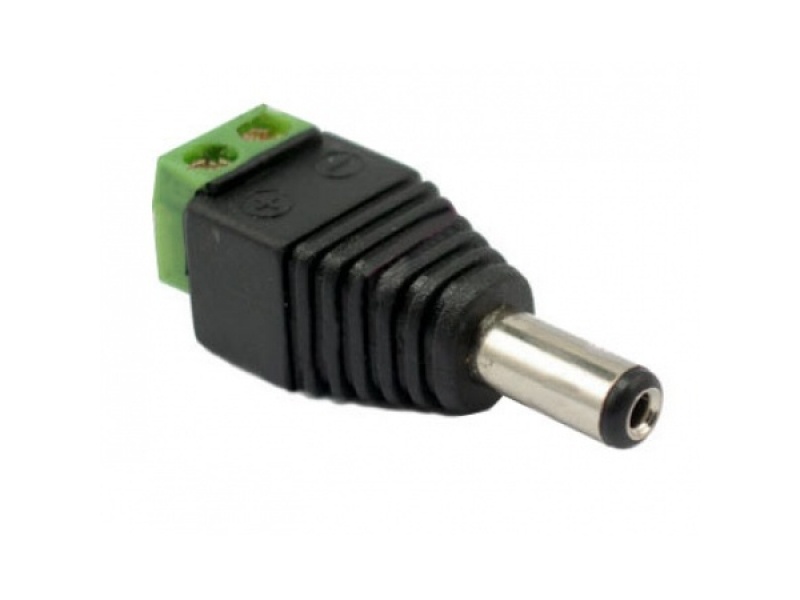 CONECTOR 12V 2.1MM MACHO CCCTV CON34