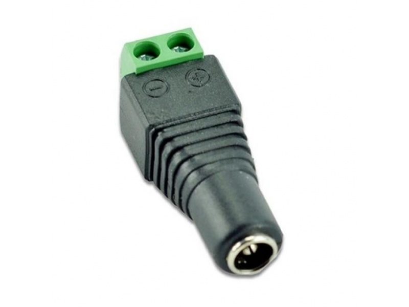 CONECTOR 12V 2.1MM HEMBRA CCTV CON55