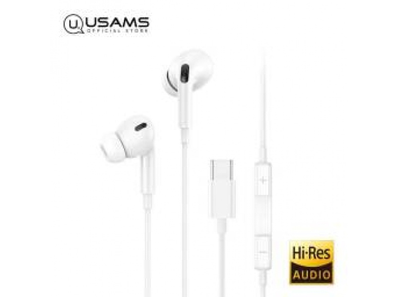 AURICULAR MANOS LIBRES LIGHTNING 1,2M BLANCO USAMS