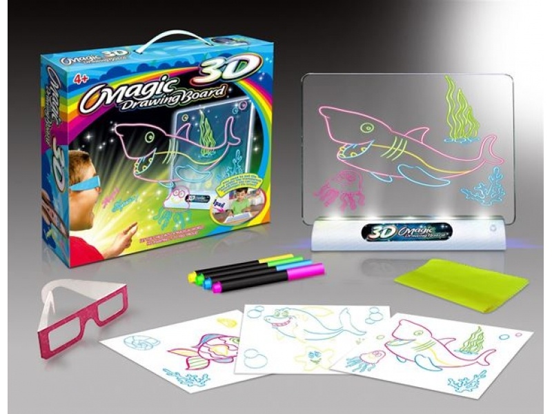 PIZARRA LED MAGICA PARA DIBUJAR, DIDACTICA INFANTIL 3D PARA NIOS