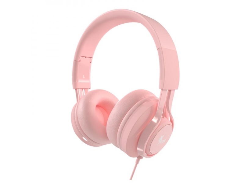 XTECH CUTIE KIDS WRD HEADPHONE W MIC VOL LIMIT PINK XTC-355