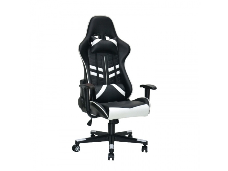 SILLA GAMER MOBI CON POSABRAZOS NEGROBLANCO