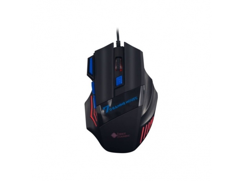 MOUSE SHOT GAMING 4 SUP-GM10 7 COLORES 6D CAJA COLOR