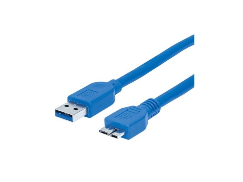 CABLE USB 3,0 A MICROB O,5MTS AZUL MANHATTAN