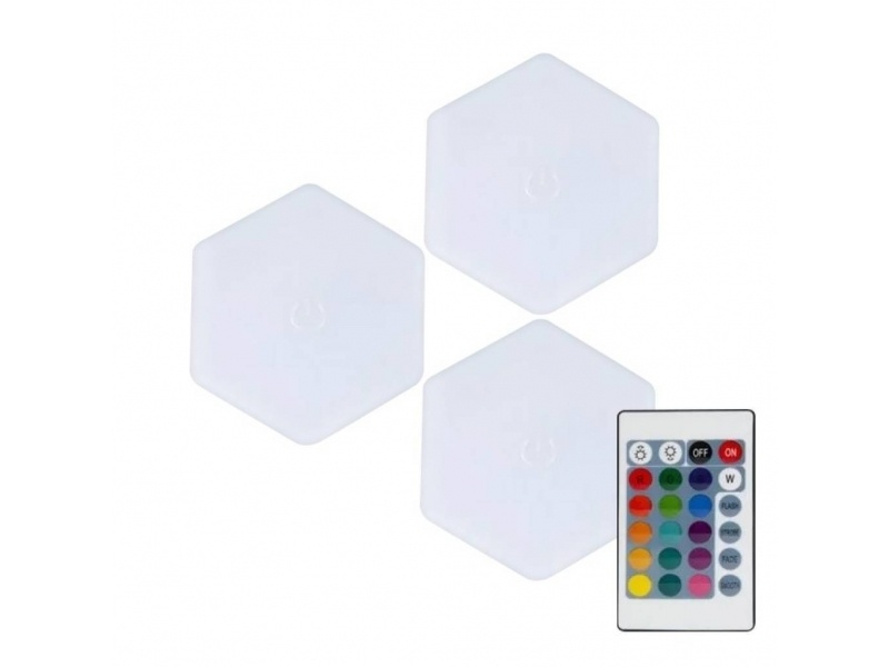 SET MODULOS LED HEXAGONALES RGB YH359-3+1