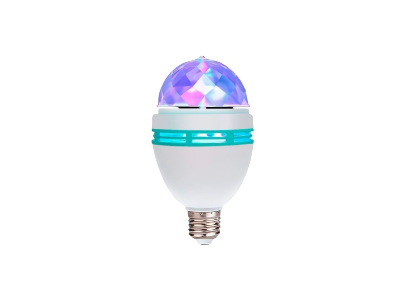 LAMPARA BOLA DE LUCES LED RGB GIRATORIA XMQ