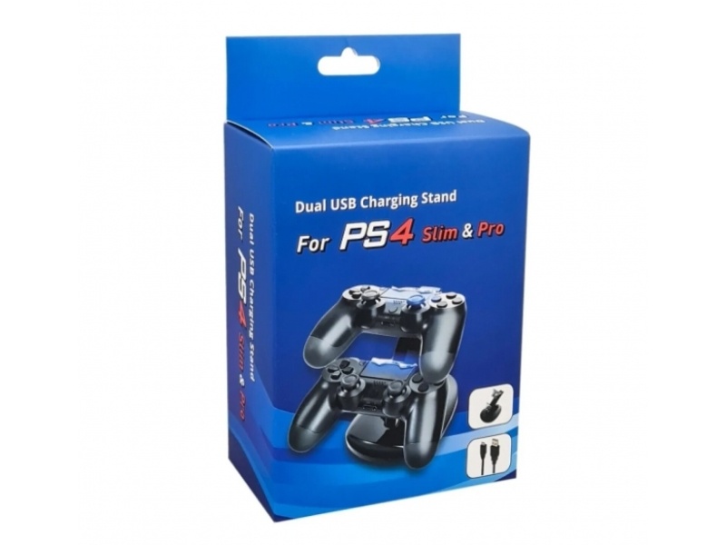 BASE DE CARGA DOBLE JOYSTICK PLAY STATION 4