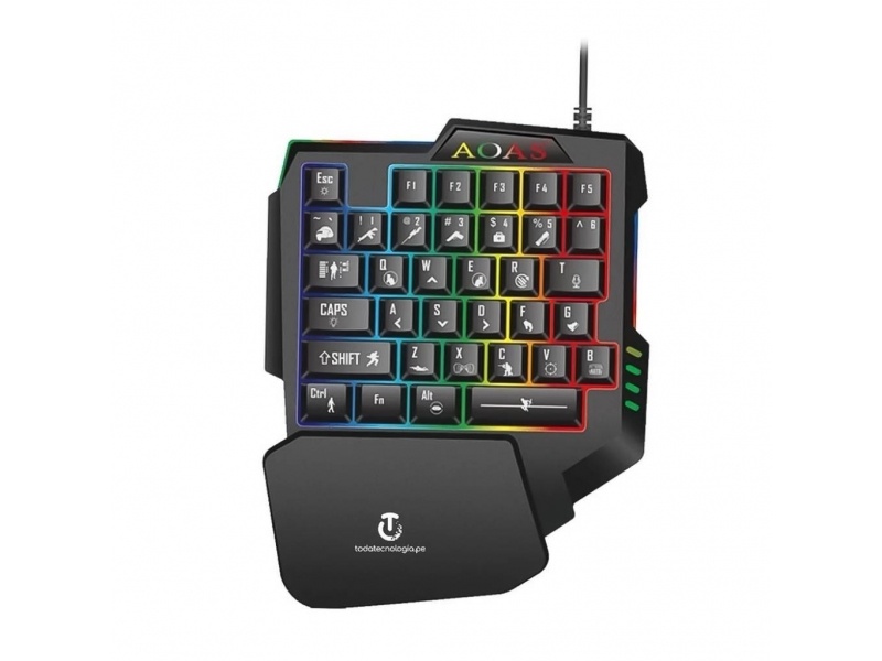 TECLADO GAMER RGB MINI UNA MANO M-1100