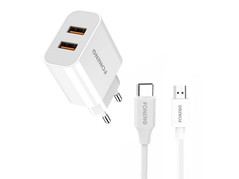 CARGADOR MICRO EU45 2.4A 2 USB FONENG