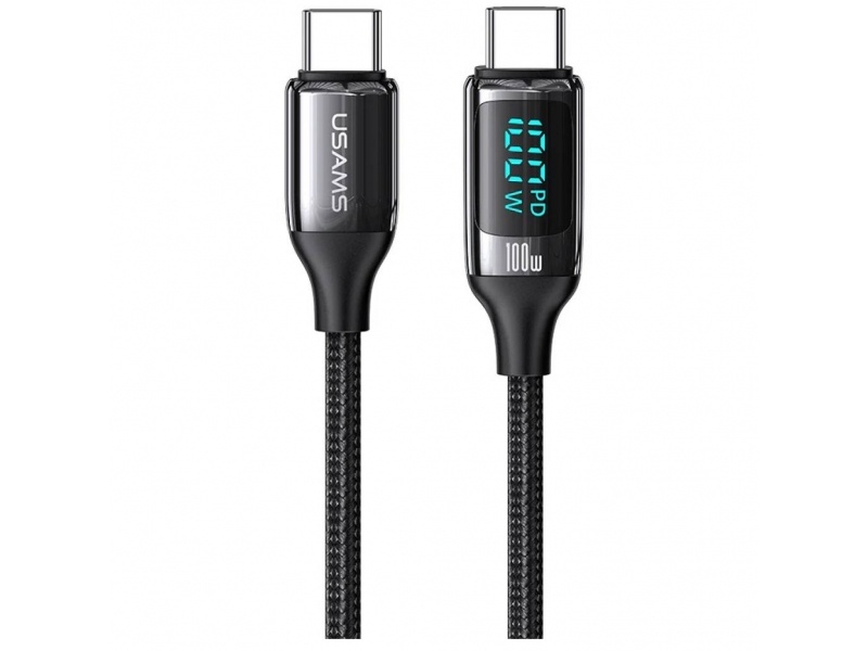 CABLE DE DATOS  TIPOC A TIPOC 100W 1,2M U78 CON LCD CARGA RAPIDA USAMS