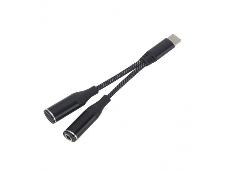 ADAPTADOR ROCA USB C A TIPO C + 3,5MM